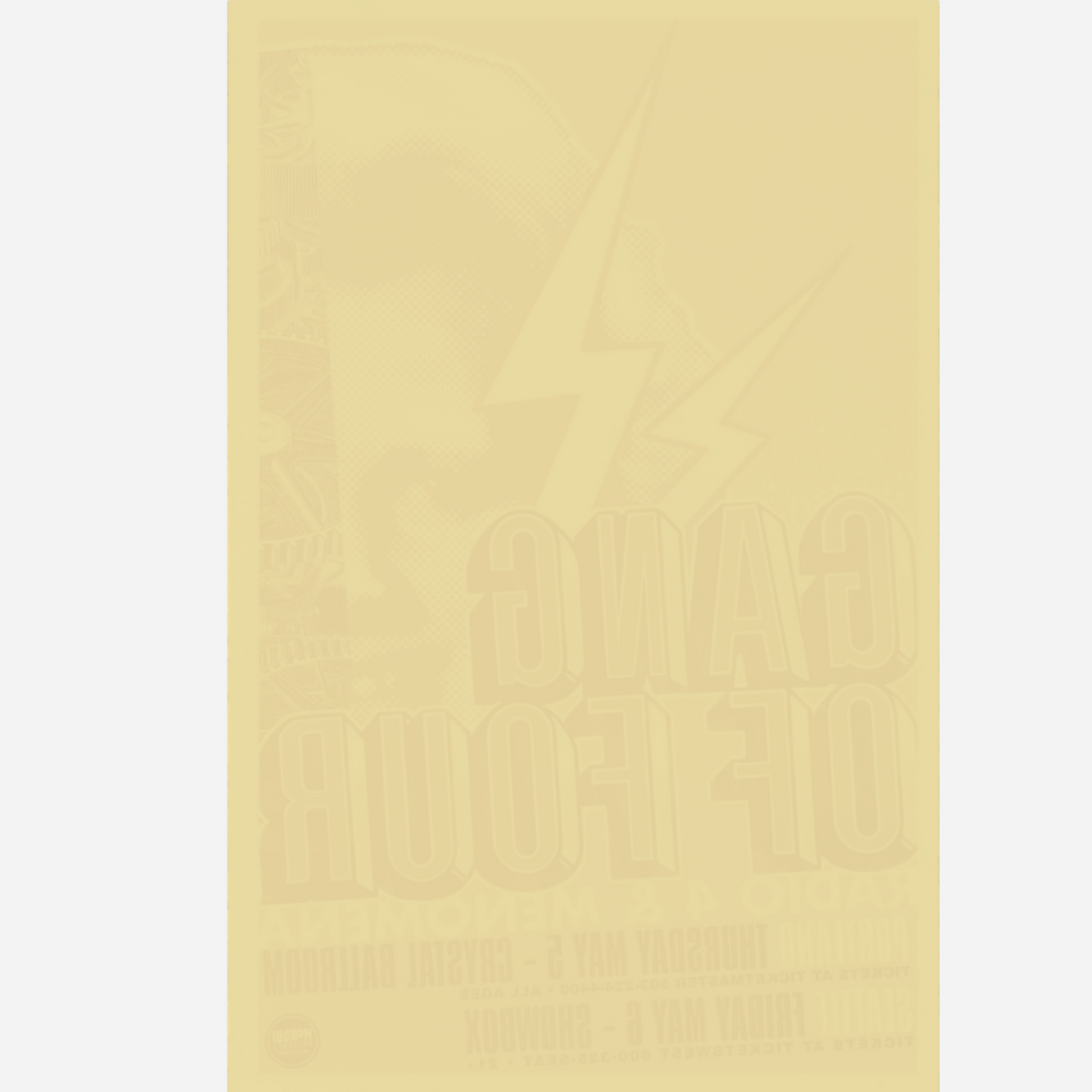 Gang of Four 2005 Crystal Ballroom & Showbox | Rare & Near Mint