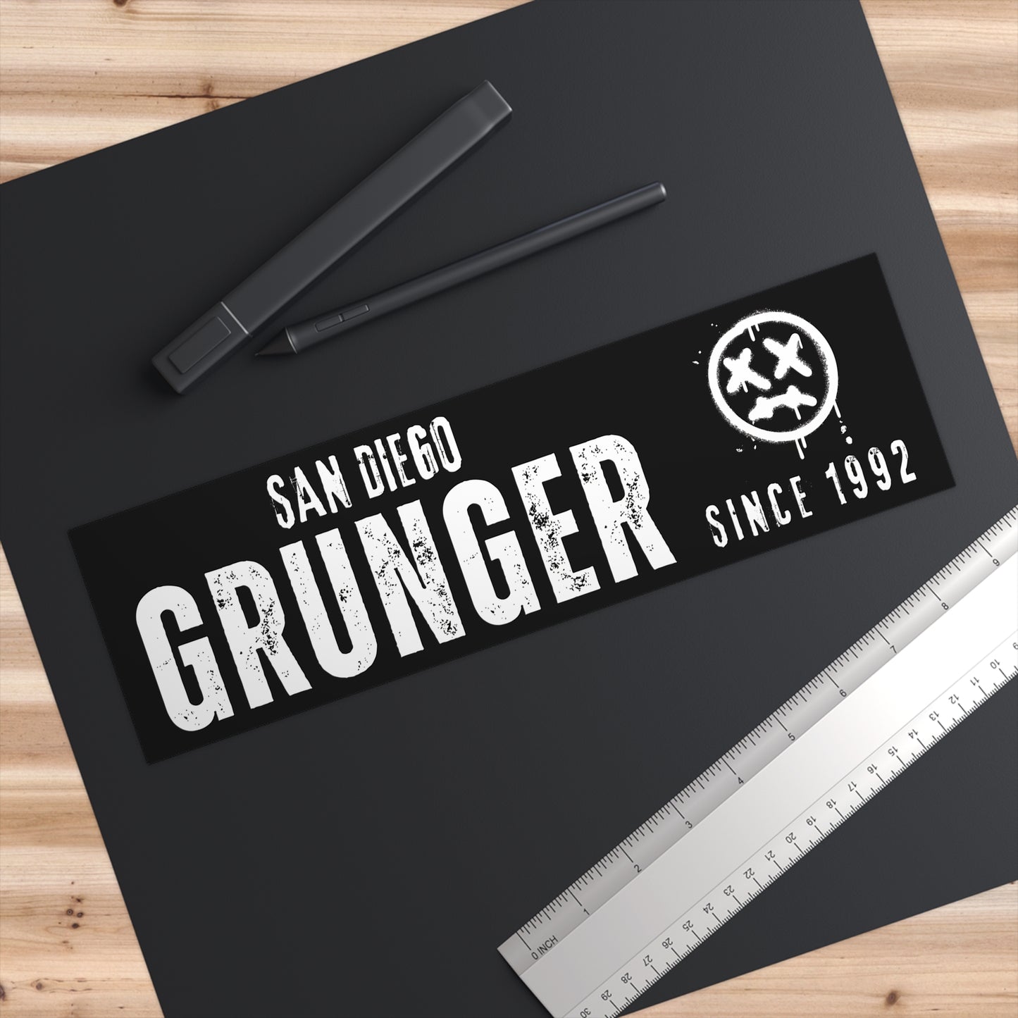 Personalized Grunge Bumper Sticker