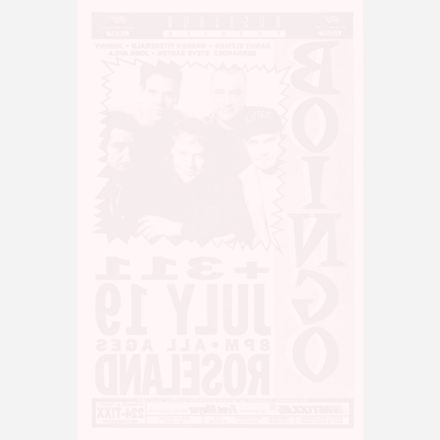 2003 Foo Fighters Salem Armory Póster original RM 95 Mint