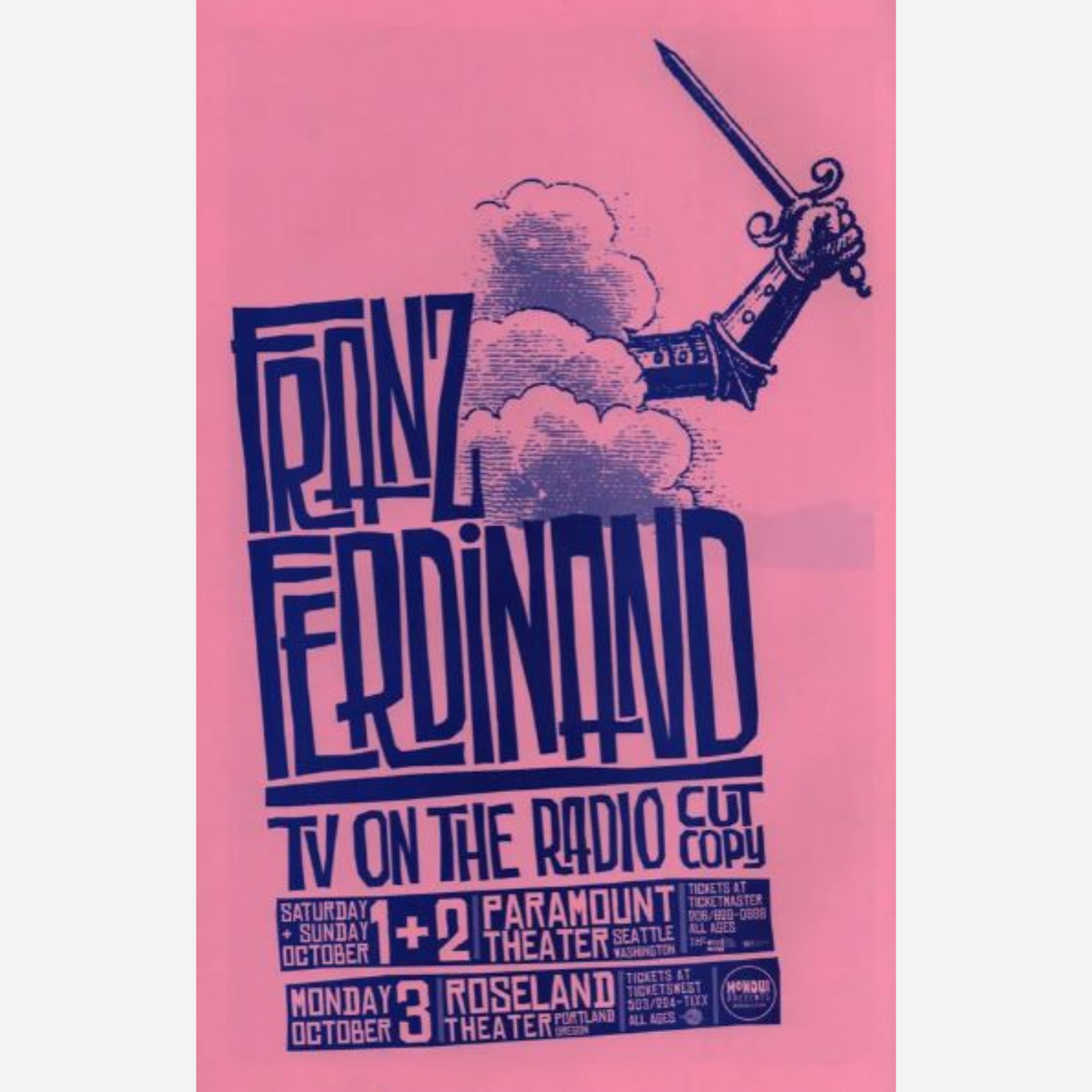 2003 Foo Fighters Salem Armory Póster original RM 95 Mint