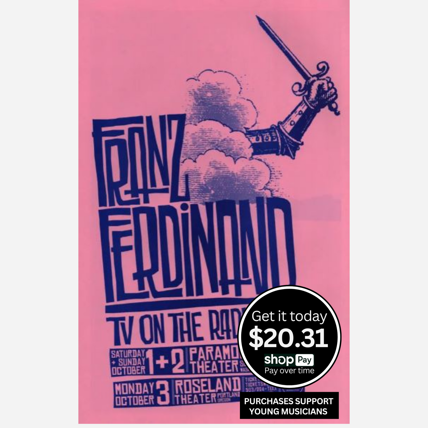 2003 Foo Fighters Salem Armory Póster original RM 95 Mint