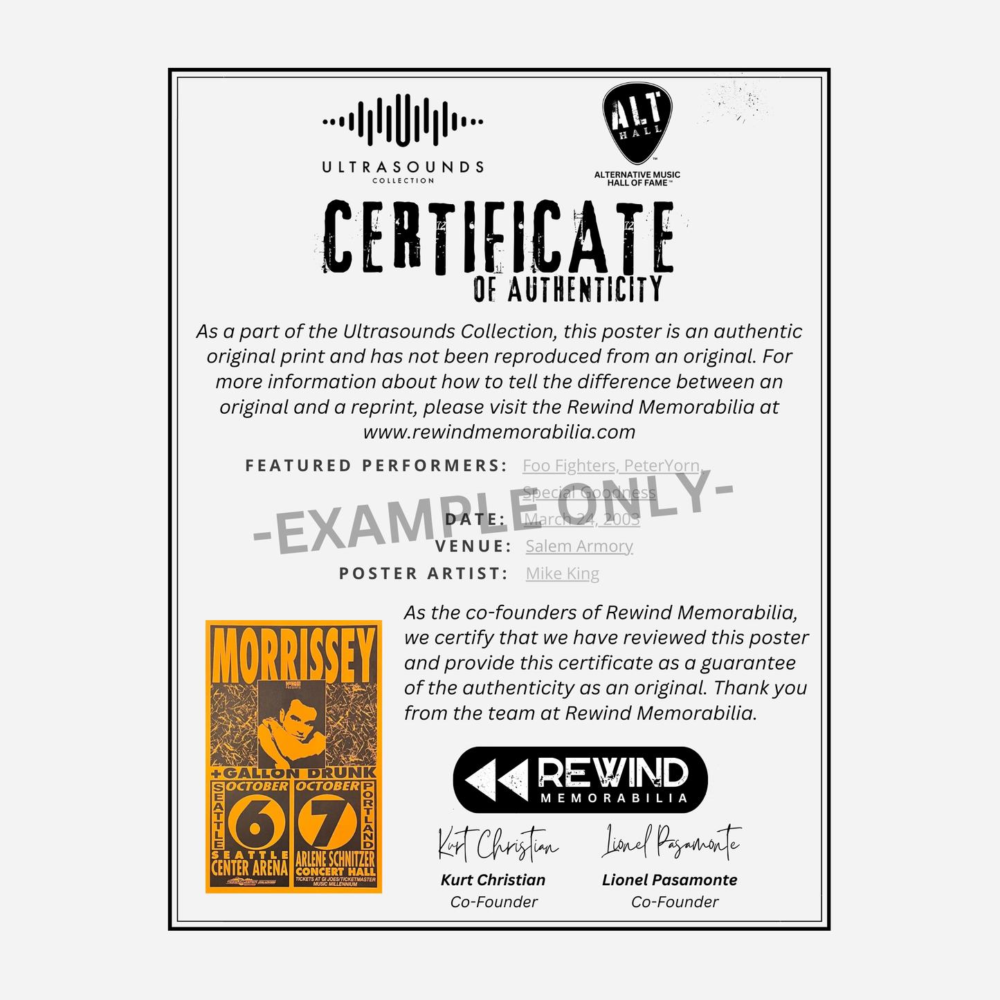 Morrissey 1992 Seattle Center Arena & Arlene Schnitzer Concert Hall | Very Rare & Near Mint
