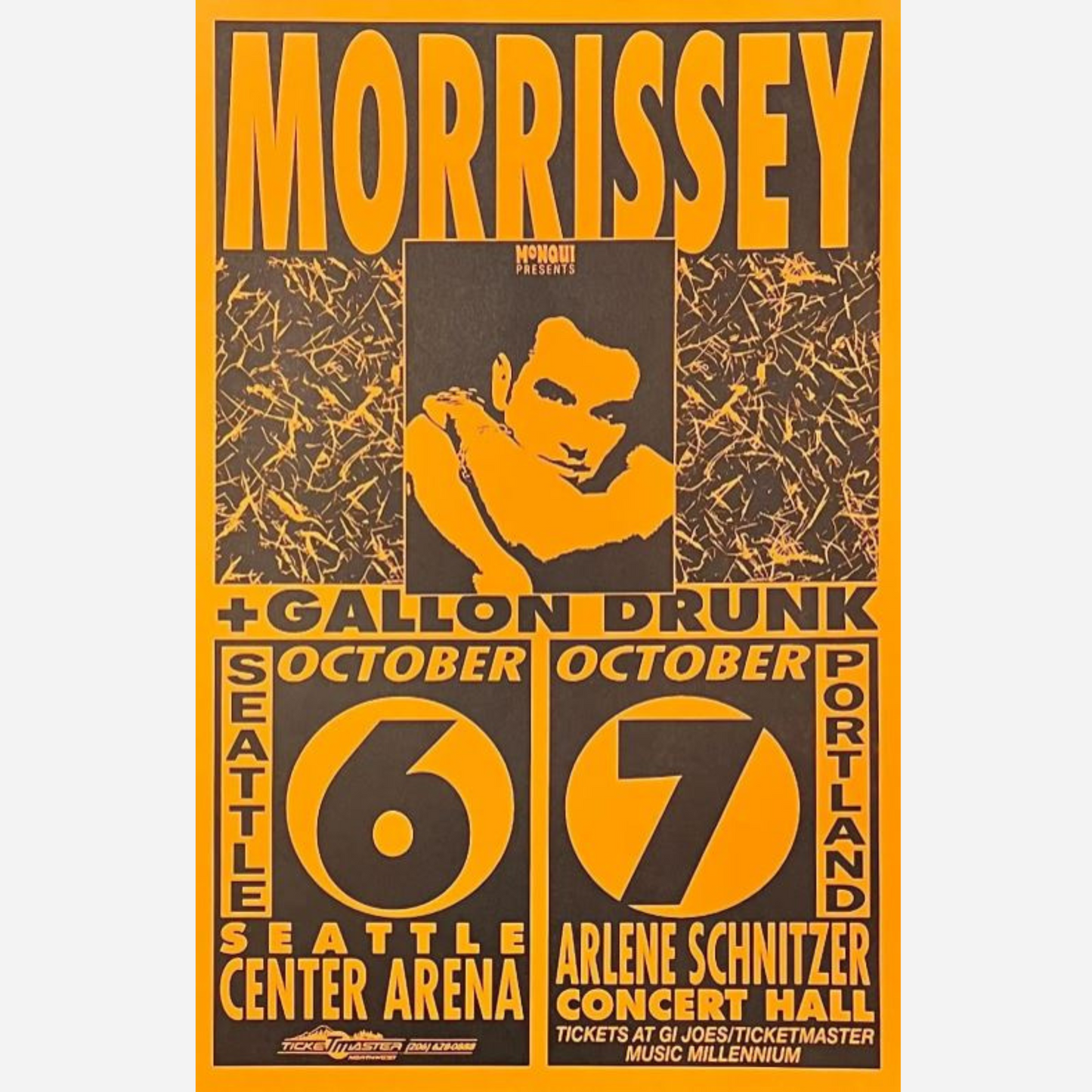 Morrissey 1992 Seattle Center Arena & Arlene Schnitzer Concert Hall | Very Rare & Near Mint