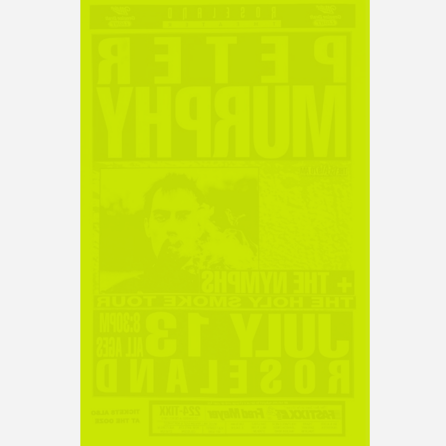 Peter Murphy The Holy Smoke Tour 1992 Roseland Theater | Rare & Near Mint