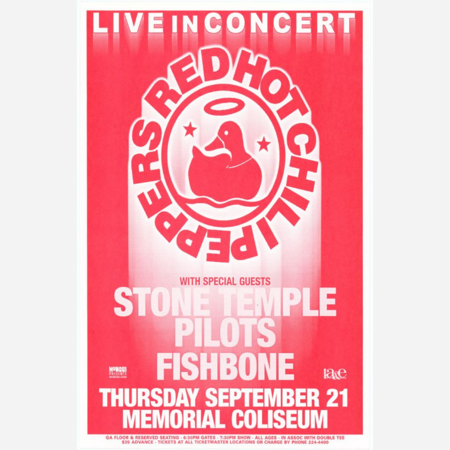 2003 Foo Fighters Salem Armory Póster original RM 95 Mint