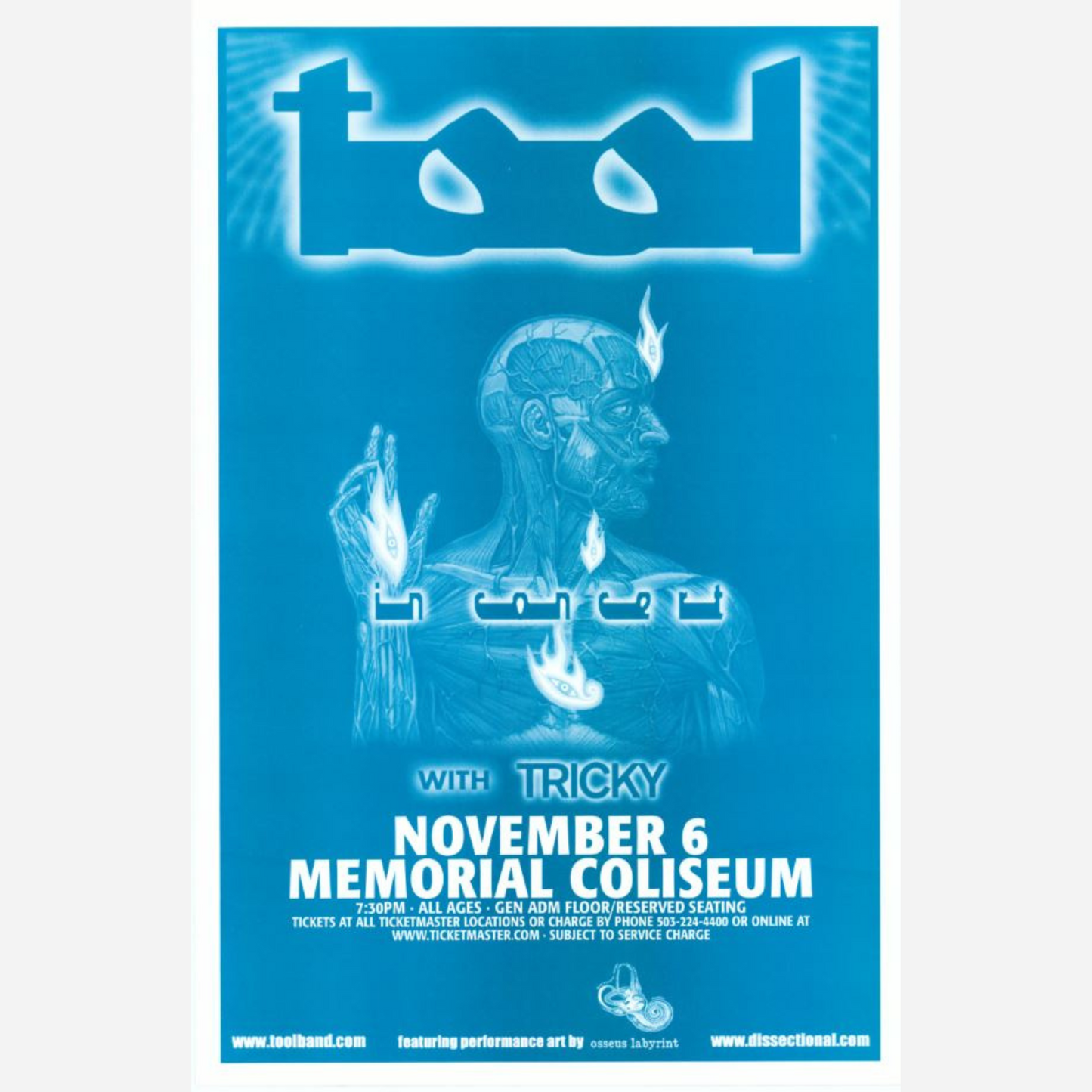 Tool 2001 Portland Memorial Coliseum | Rare & Near Mint