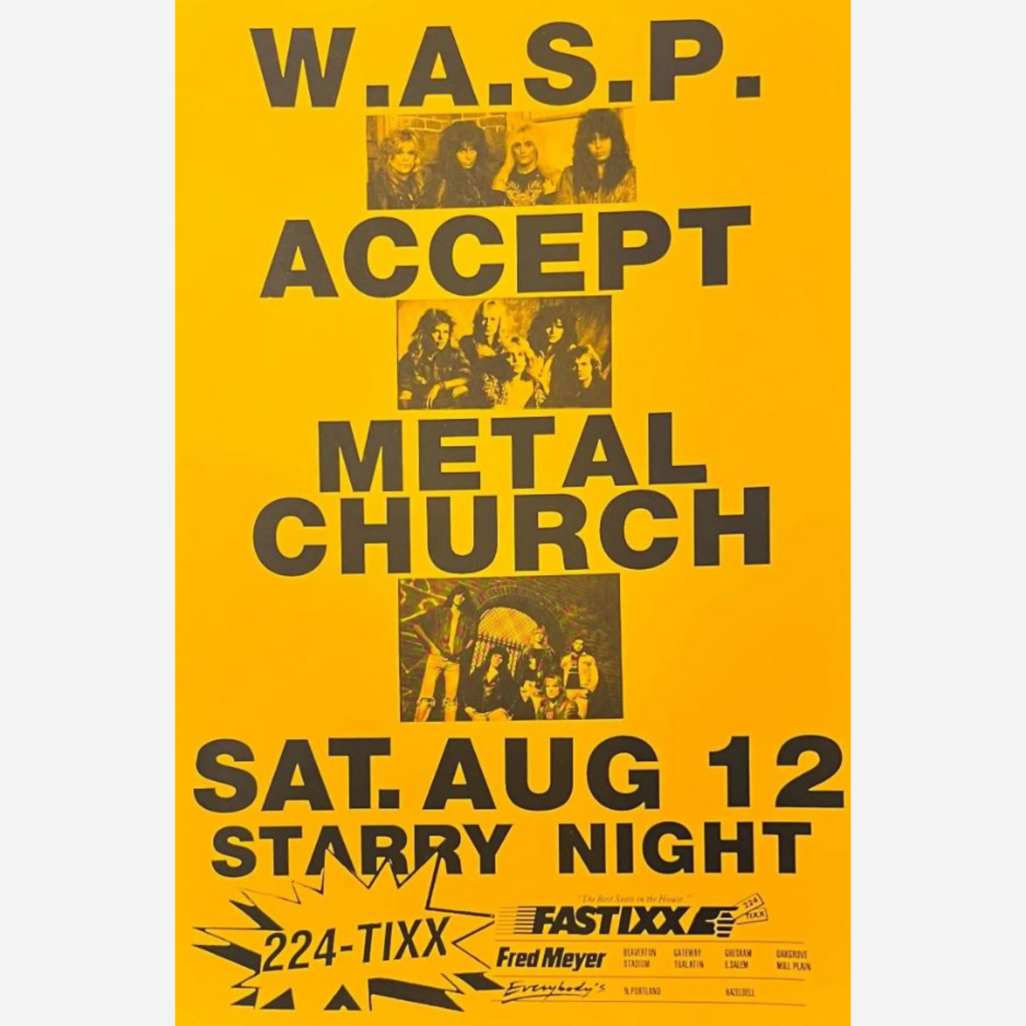 W.A.S.P. 1989 Starry Night | Rare & Near Mint
