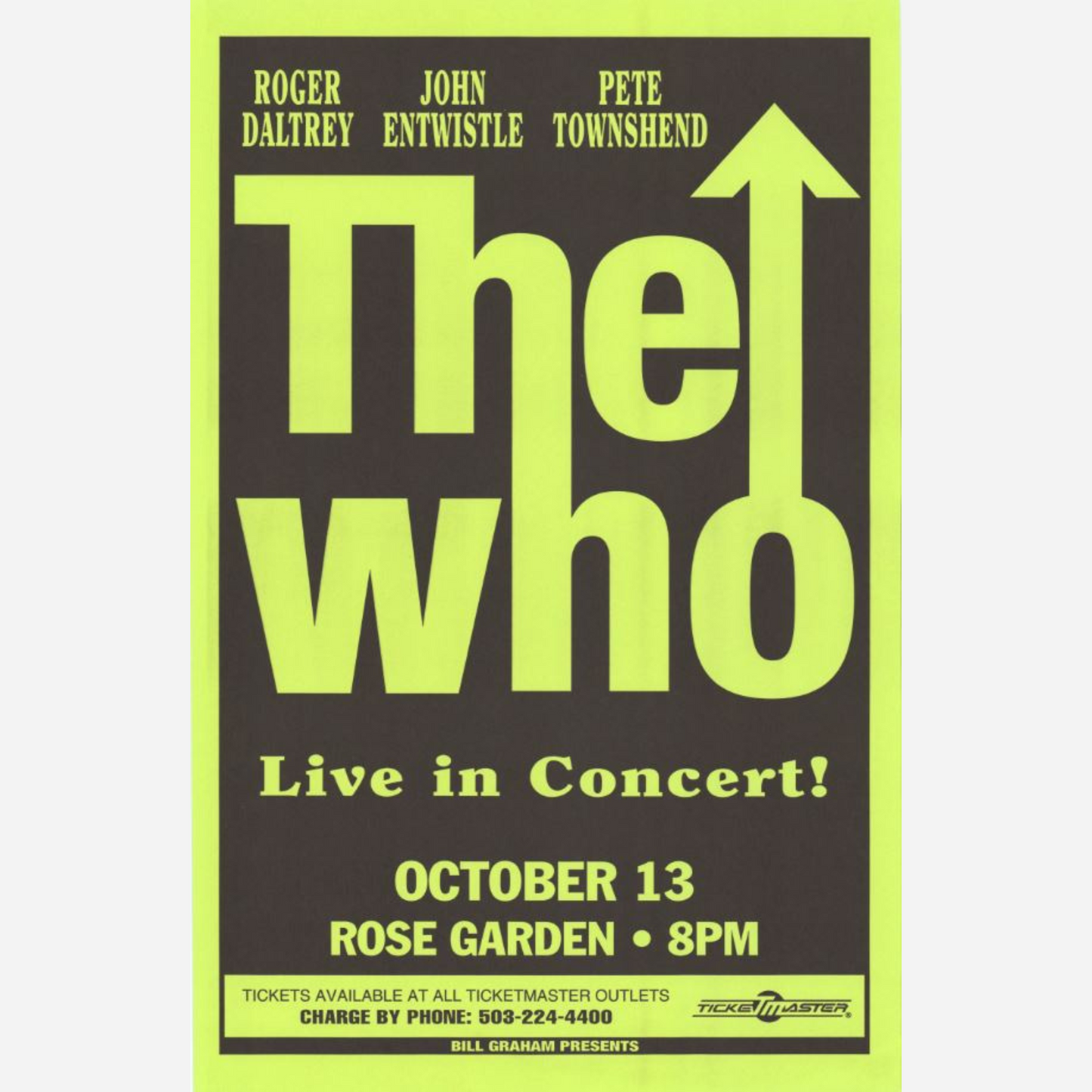 The Who 1996 Rose Garden Arena | Rare & Near Mint